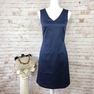 NWT The Limited Size 2 Navy Blue Stretch Sleeveless V-Neck Sheath Dress MSRP $69